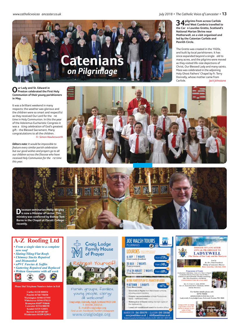 Jul/Aug 2018 edition of the Catholic Voice of Lancaster - Page 