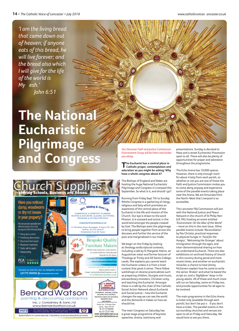 Jul/Aug 2018 edition of the Catholic Voice of Lancaster - Page 