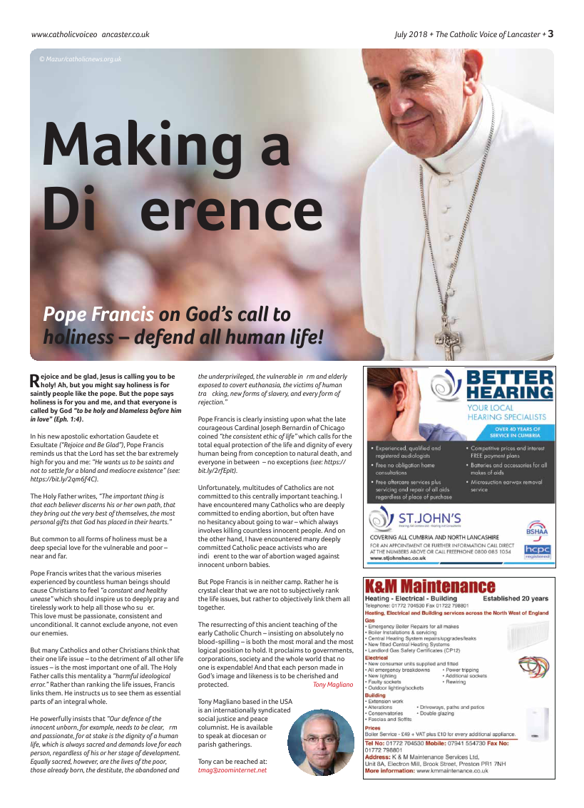 Jul/Aug 2018 edition of the Catholic Voice of Lancaster - Page 