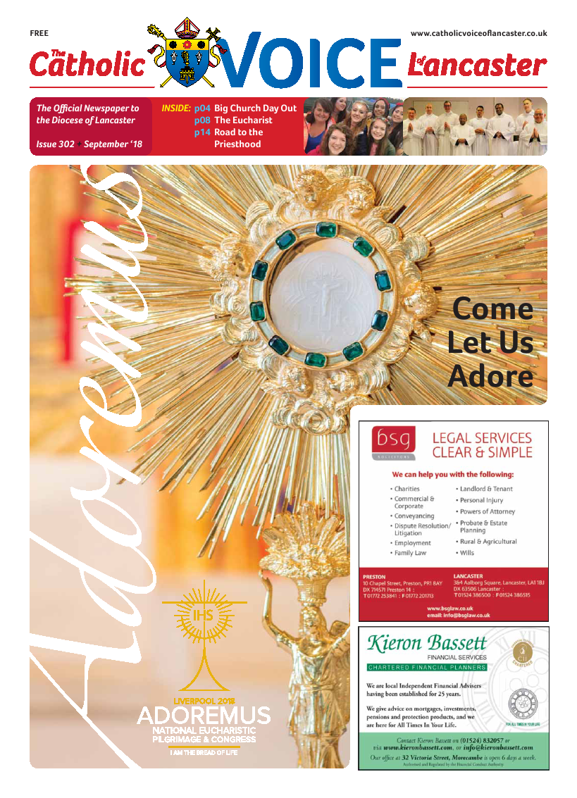 Sept 2018 edition of the Catholic Voice of Lancaster - Page 