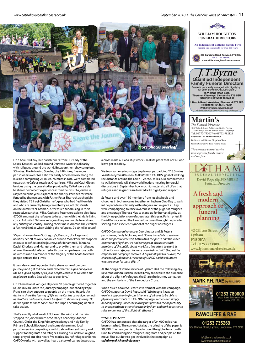 Sept 2018 edition of the Catholic Voice of Lancaster - Page 