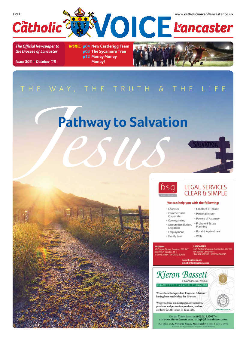 Oct 2018 edition of the Catholic Voice of Lancaster - Page 