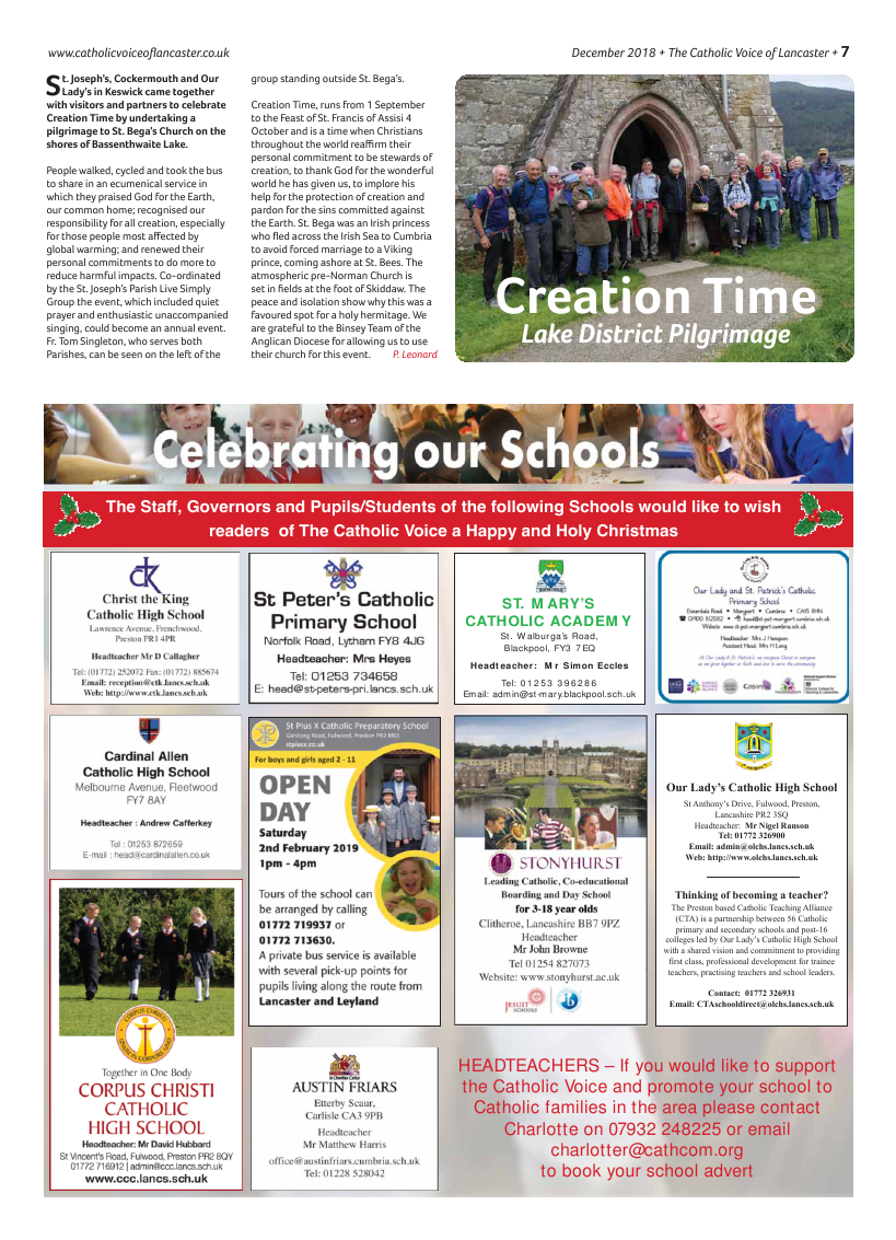 Dec 2018 edition of the Catholic Voice of Lancaster - Page 