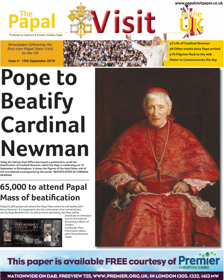 16 Sept 2010 edition of the Papal Visit - Birmingham
