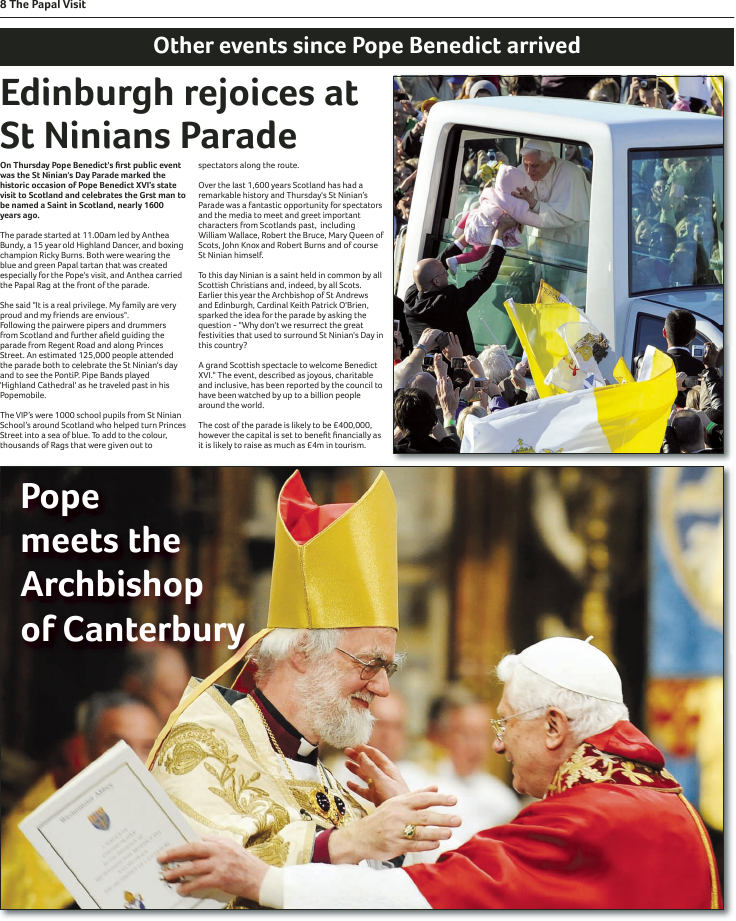 16 Sept 2010 edition of the Papal Visit - Birmingham