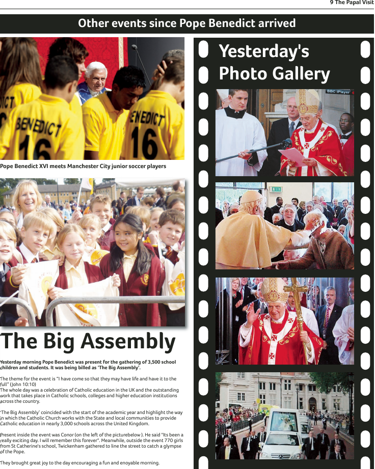 16 Sept 2010 edition of the Papal Visit - Birmingham