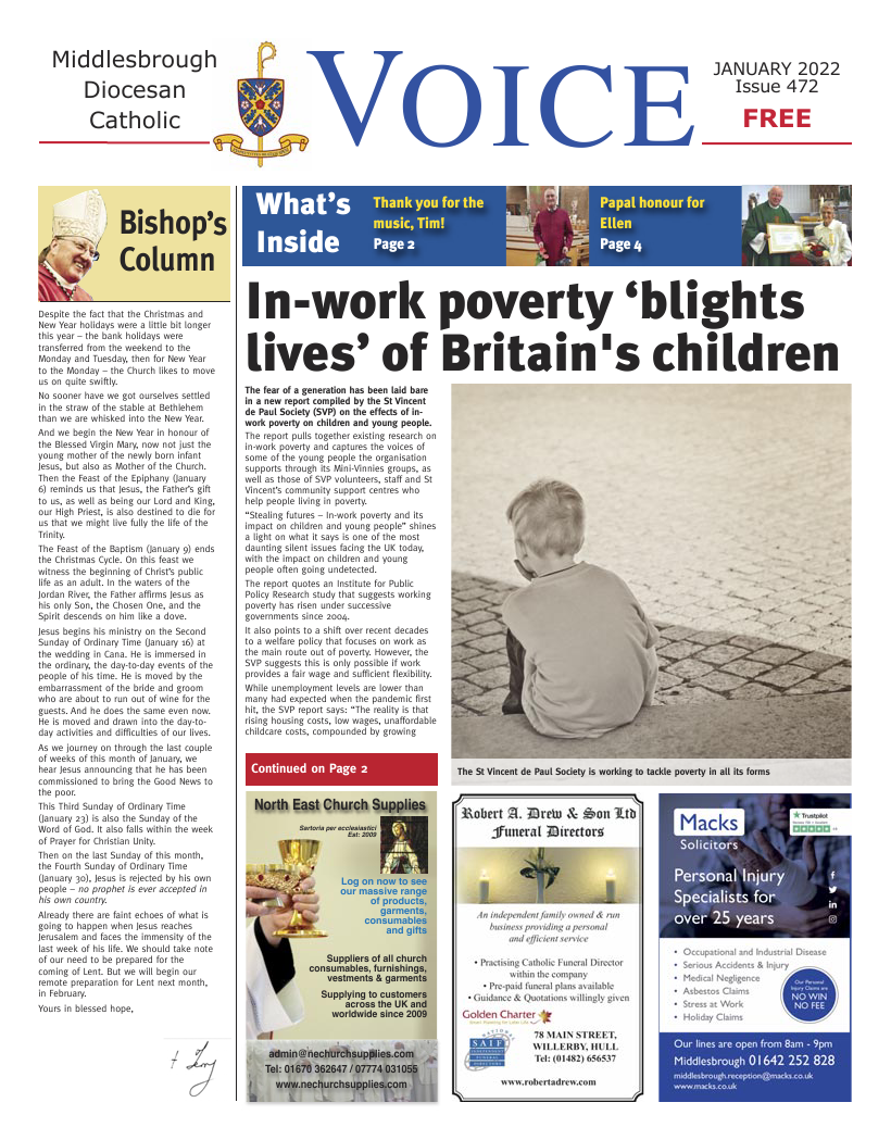 Jan 2022 edition of the Middlesbrough Voice