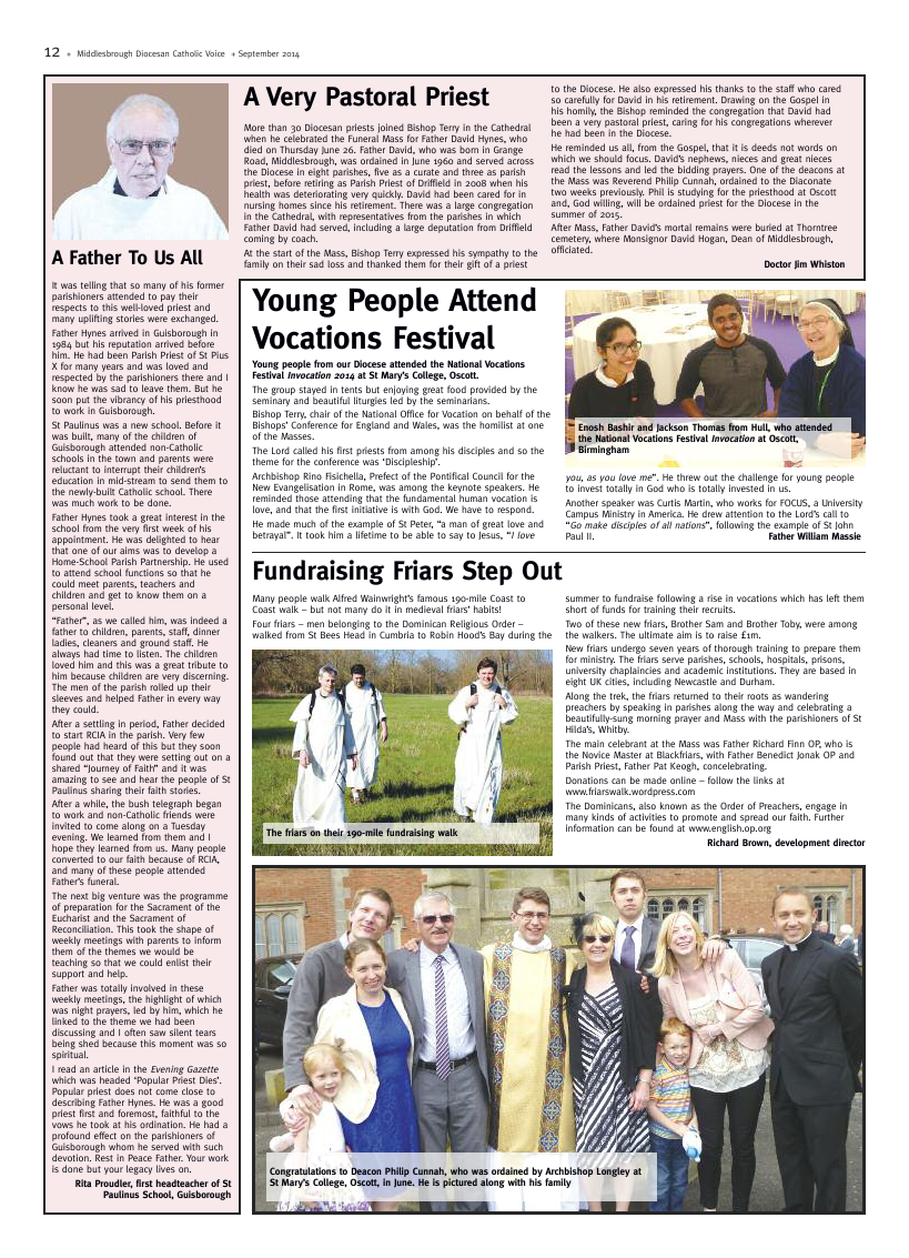 Sept 2014 edition of the Middlesbrough Voice