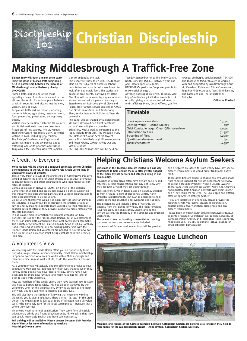 Sept 2014 edition of the Middlesbrough Voice