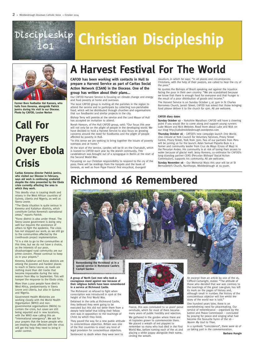 Oct 2014 edition of the Middlesbrough Voice