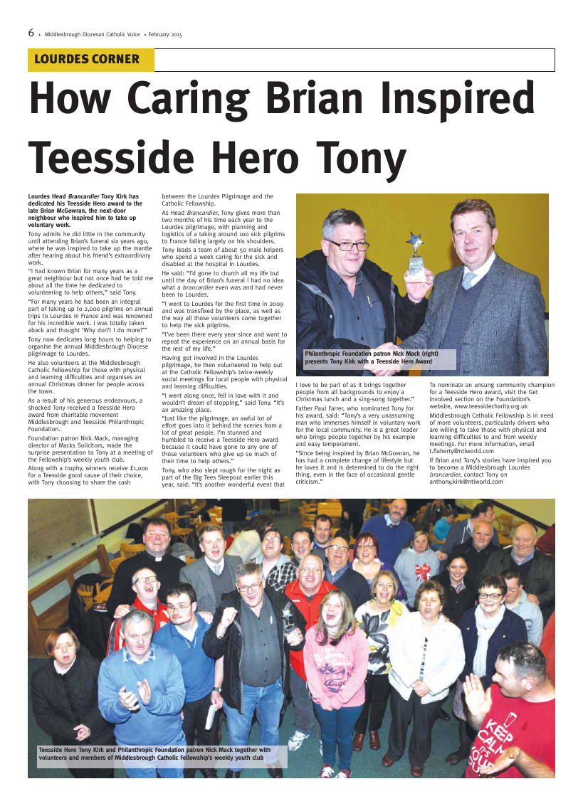 Feb 2015 edition of the Middlesbrough Voice