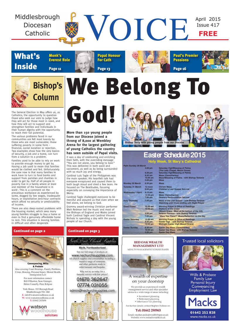 Apr 2015 edition of the Middlesbrough Voice