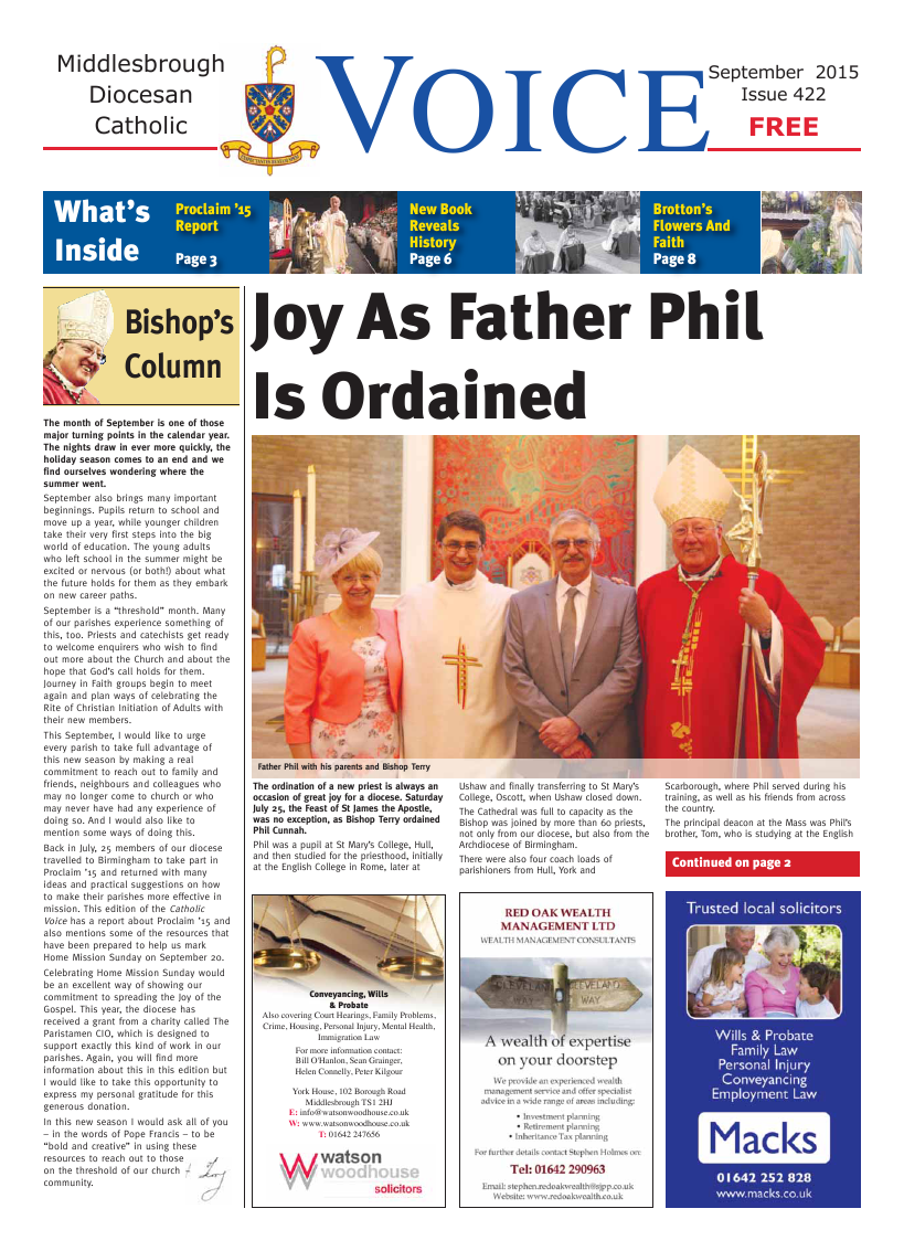 Sept 2015 edition of the Middlesbrough Voice