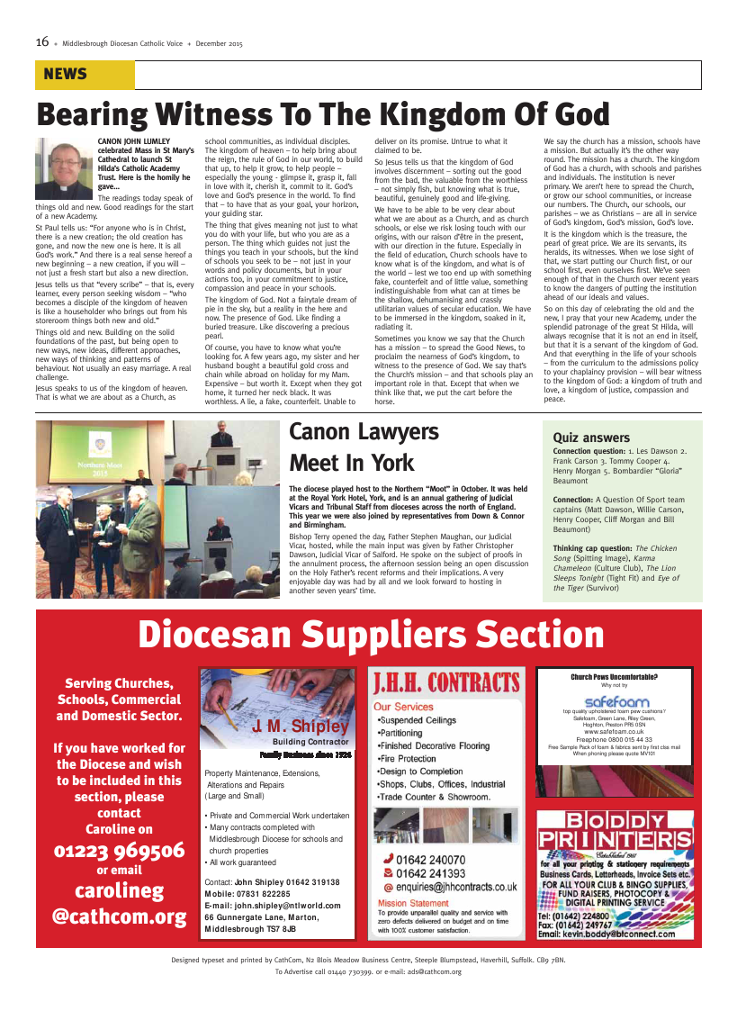 Dec 2015 edition of the Middlesbrough Voice