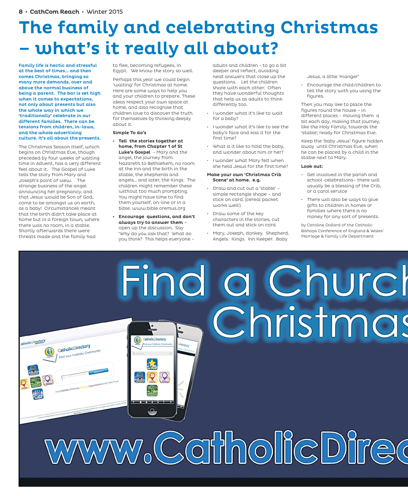 Winter/Christmas 2015 edition of the Reach