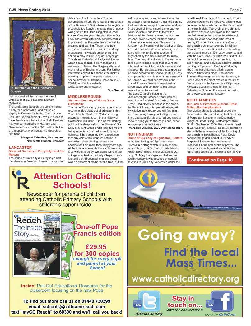 Spring 2013 edition of the CWL News