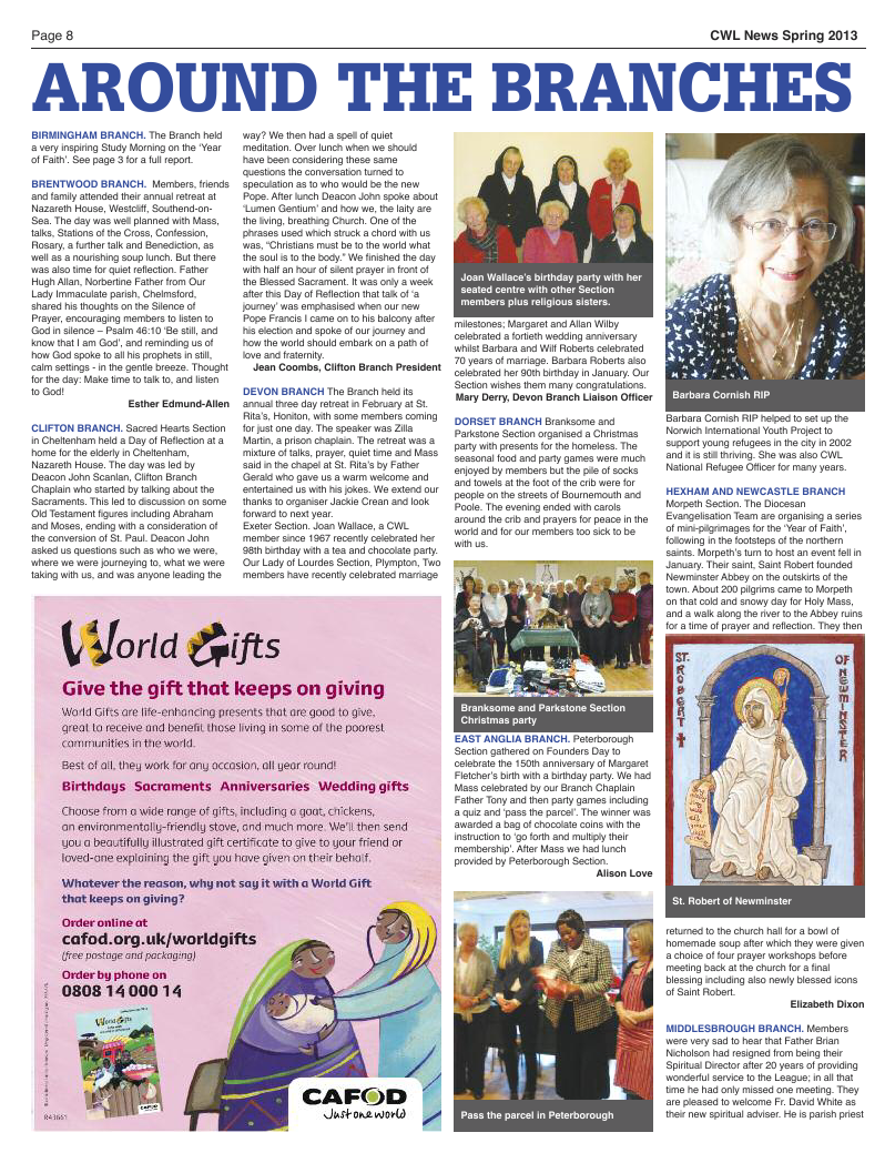 Spring 2013 edition of the CWL News