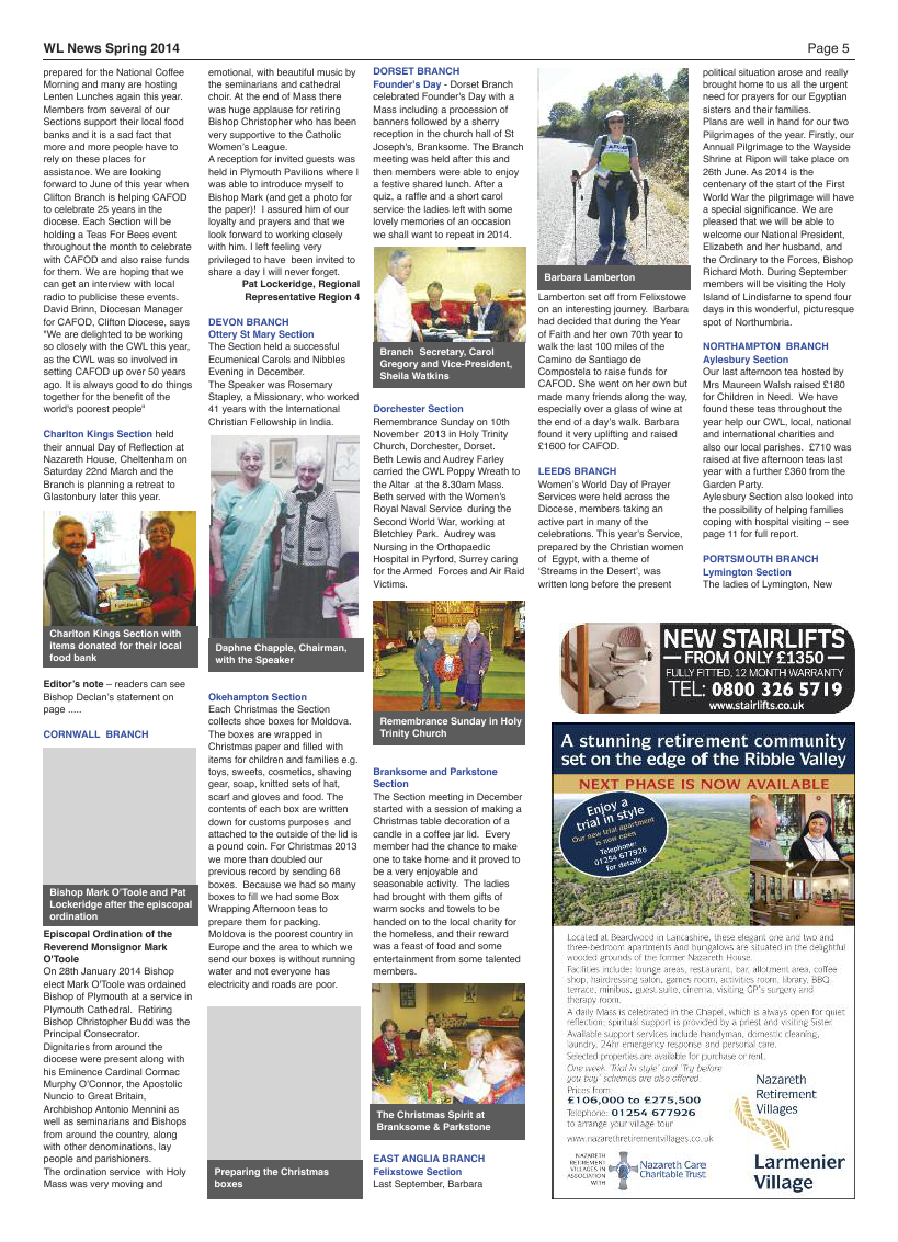 Spring 2014 edition of the CWL News