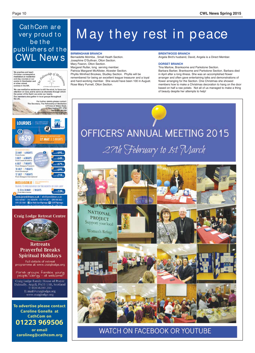 Spring 2015 edition of the CWL News