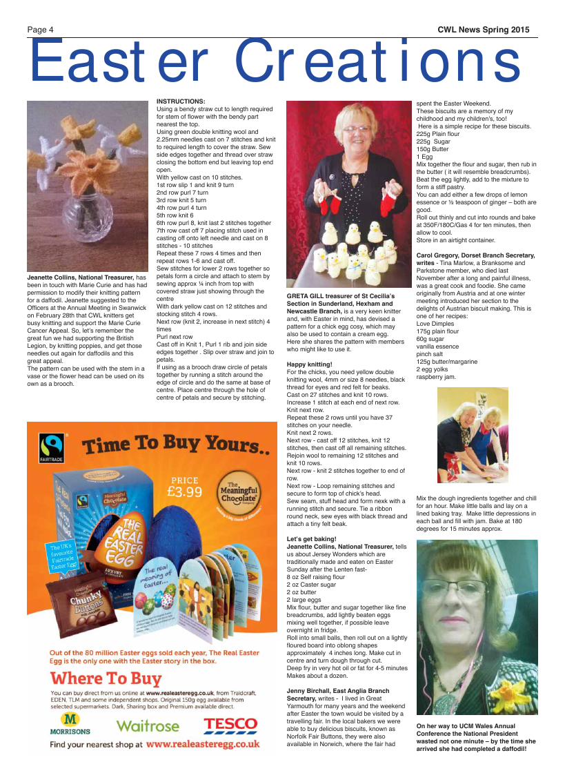 Spring 2015 edition of the CWL News