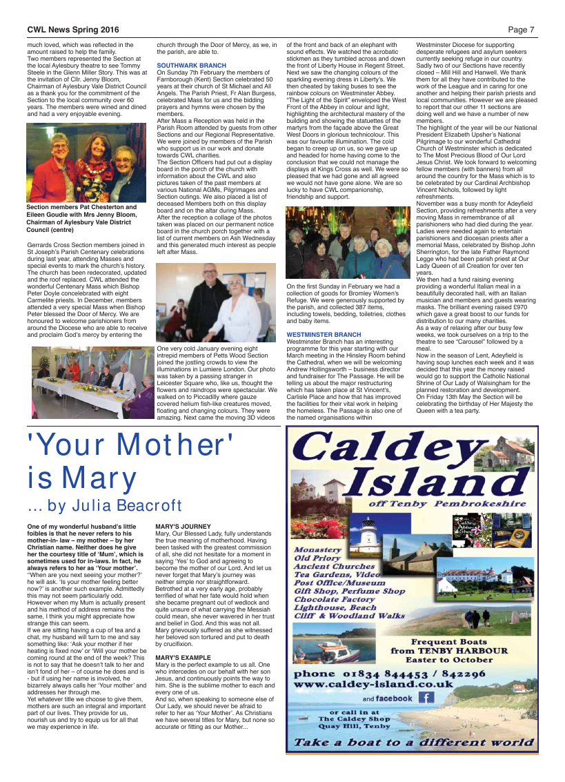 Spring 2016 edition of the CWL News - Page 