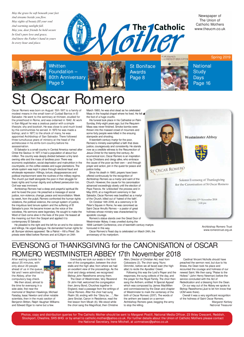 Spring 2019 edition of the Catholic Mother (UCM) - Page 