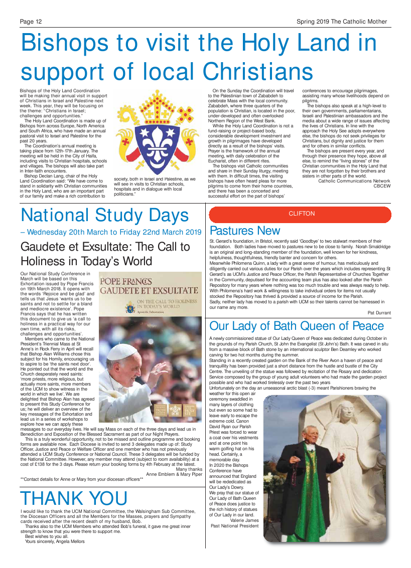 Spring 2019 edition of the Catholic Mother (UCM) - Page 