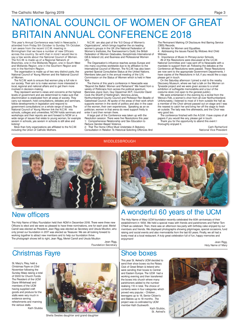 Spring 2019 edition of the Catholic Mother (UCM) - Page 