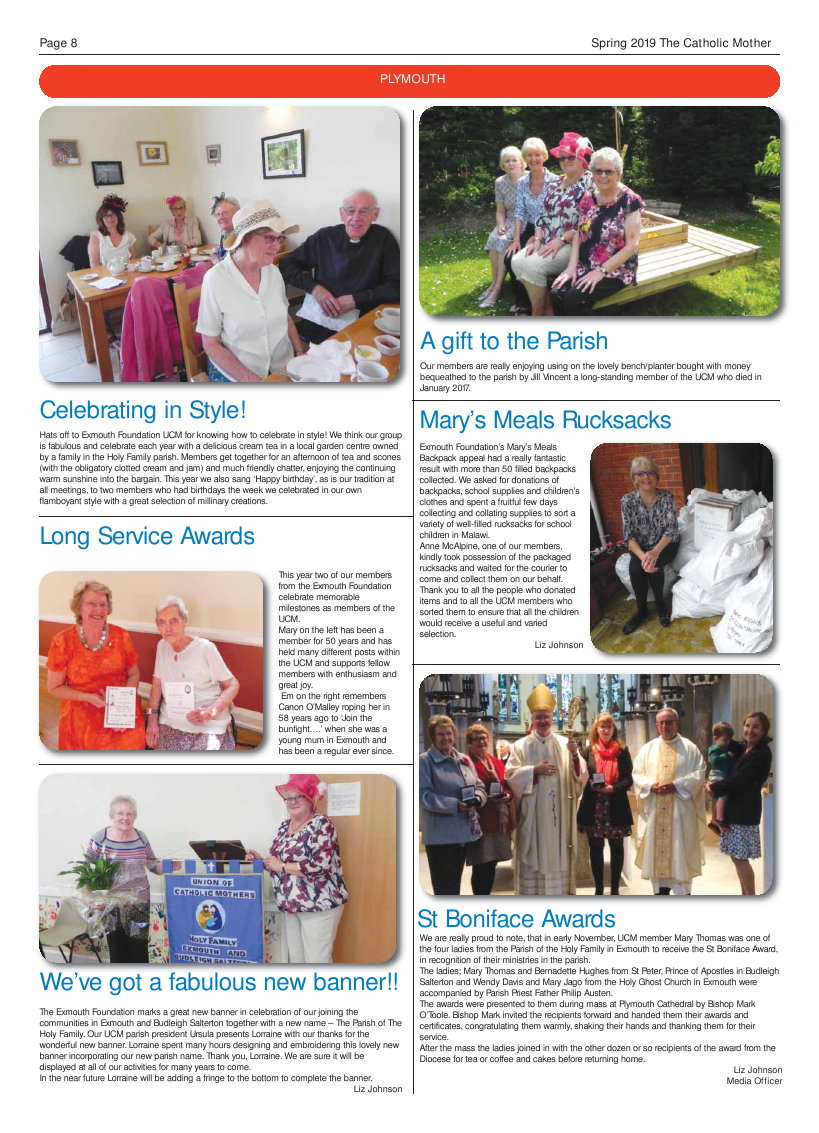 Spring 2019 edition of the Catholic Mother (UCM) - Page 