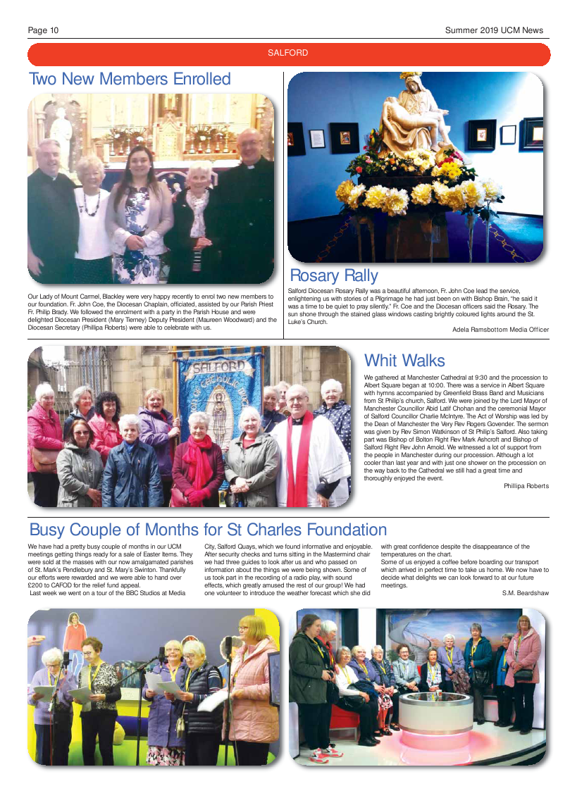 Summer 2019 edition of the Catholic Mother (UCM) - Page 