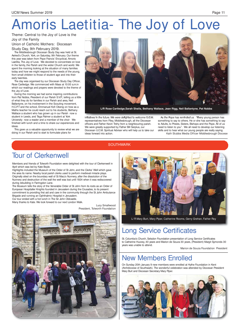 Summer 2019 edition of the Catholic Mother (UCM) - Page 