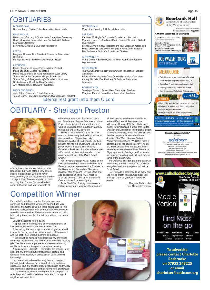 Summer 2019 edition of the Catholic Mother (UCM) - Page 