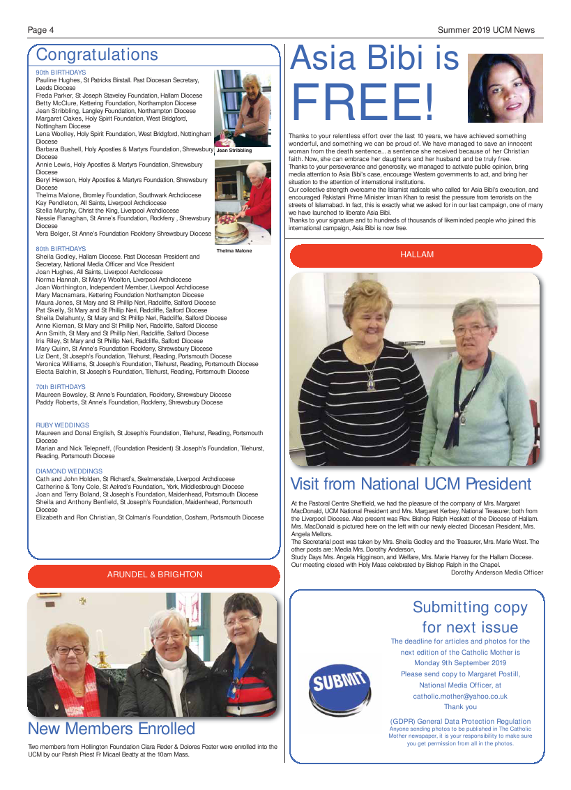 Summer 2019 edition of the Catholic Mother (UCM) - Page 