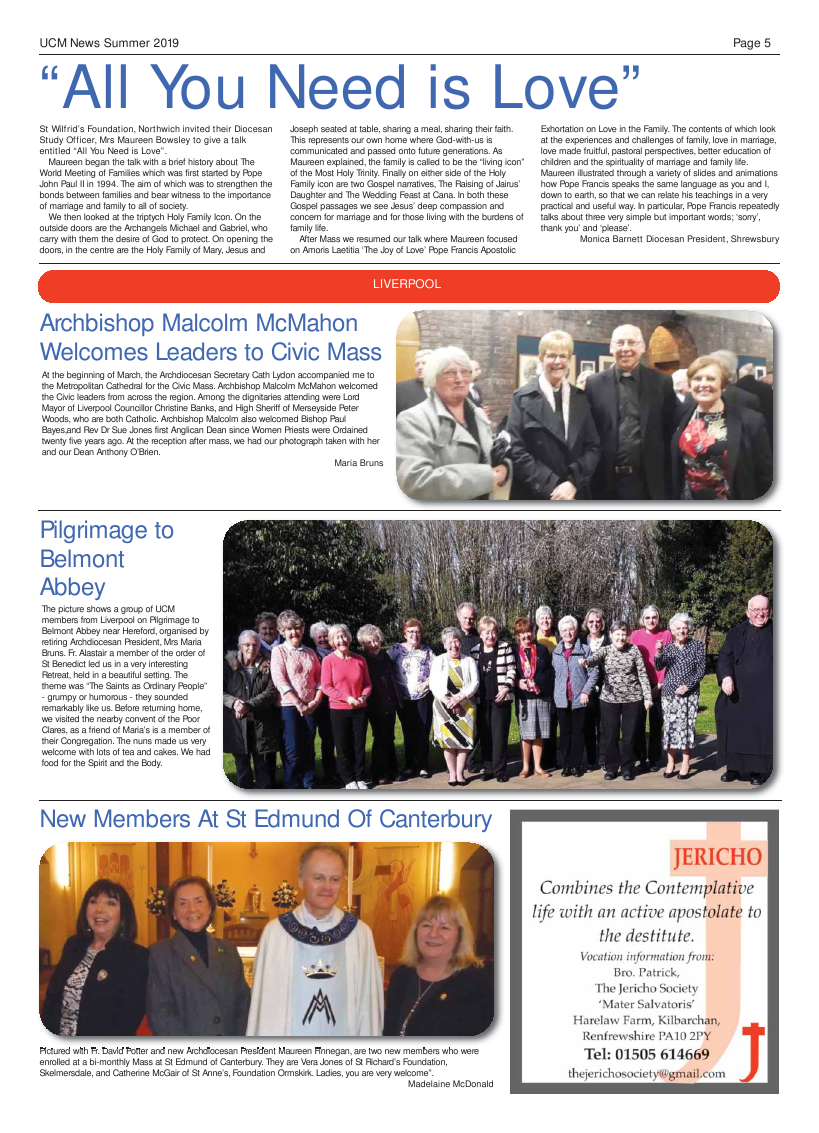 Summer 2019 edition of the Catholic Mother (UCM) - Page 