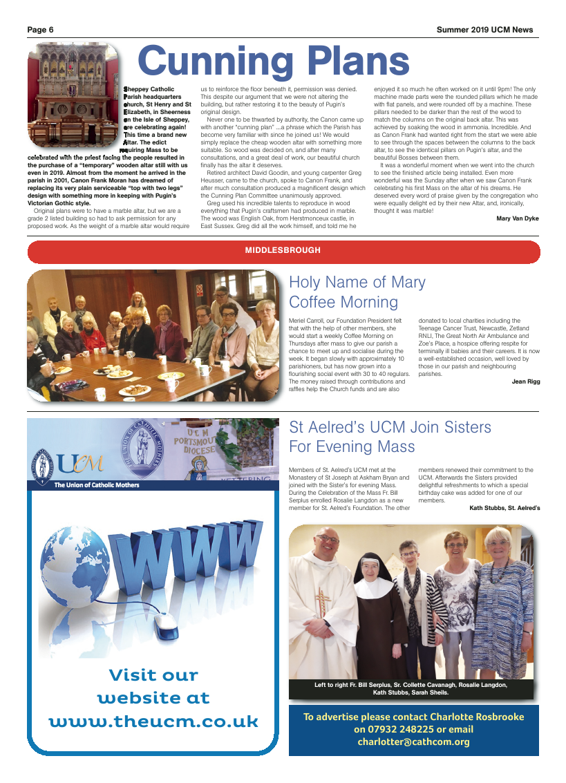 Summer 2019 edition of the Catholic Mother (UCM) - Page 