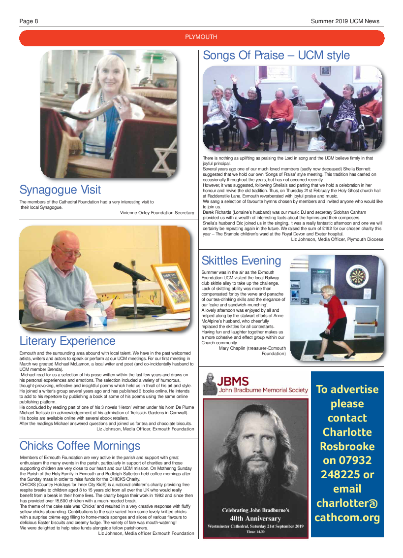 Summer 2019 edition of the Catholic Mother (UCM) - Page 