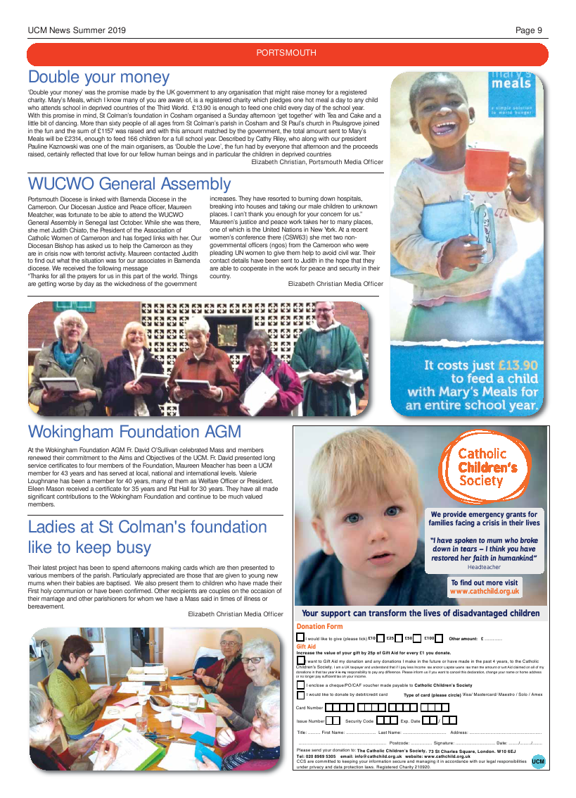 Summer 2019 edition of the Catholic Mother (UCM) - Page 