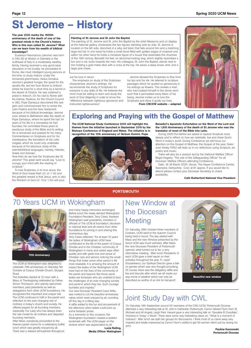 Spring 2020 edition of the UCM News - Page 