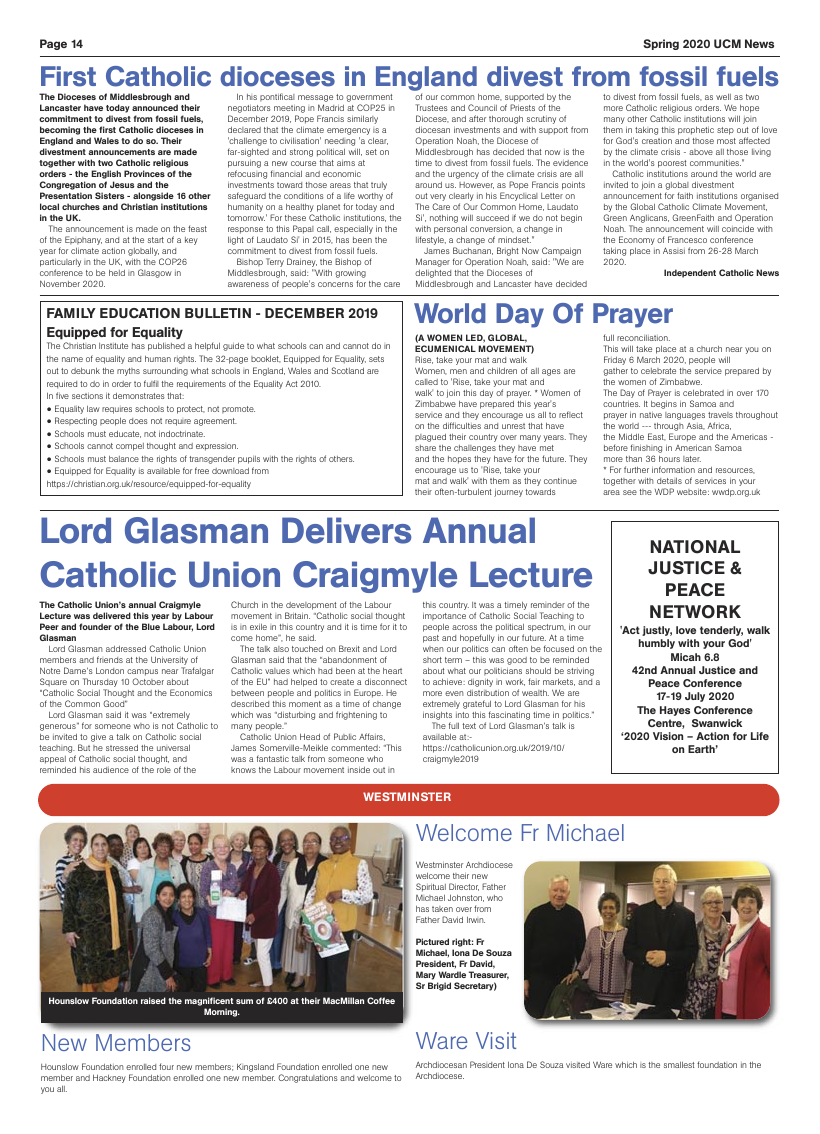 Spring 2020 edition of the UCM News - Page 