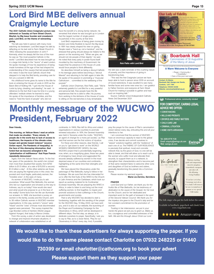 Spring 2022 edition of the UCM News