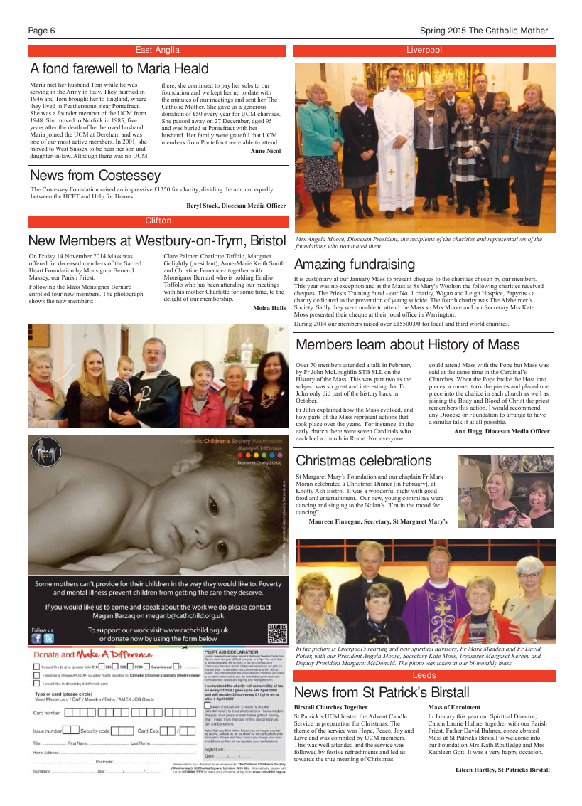 Spring 2015 edition of the Catholic Mother (UCM)