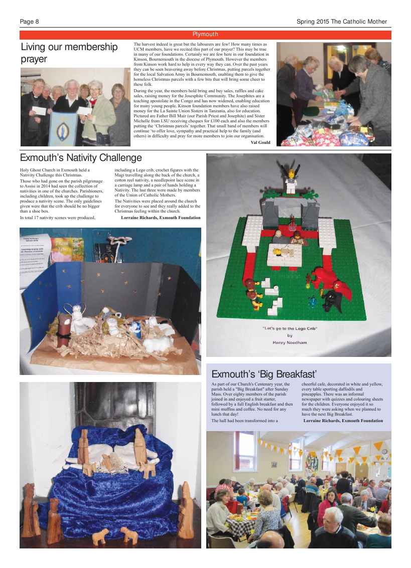 Spring 2015 edition of the Catholic Mother (UCM)