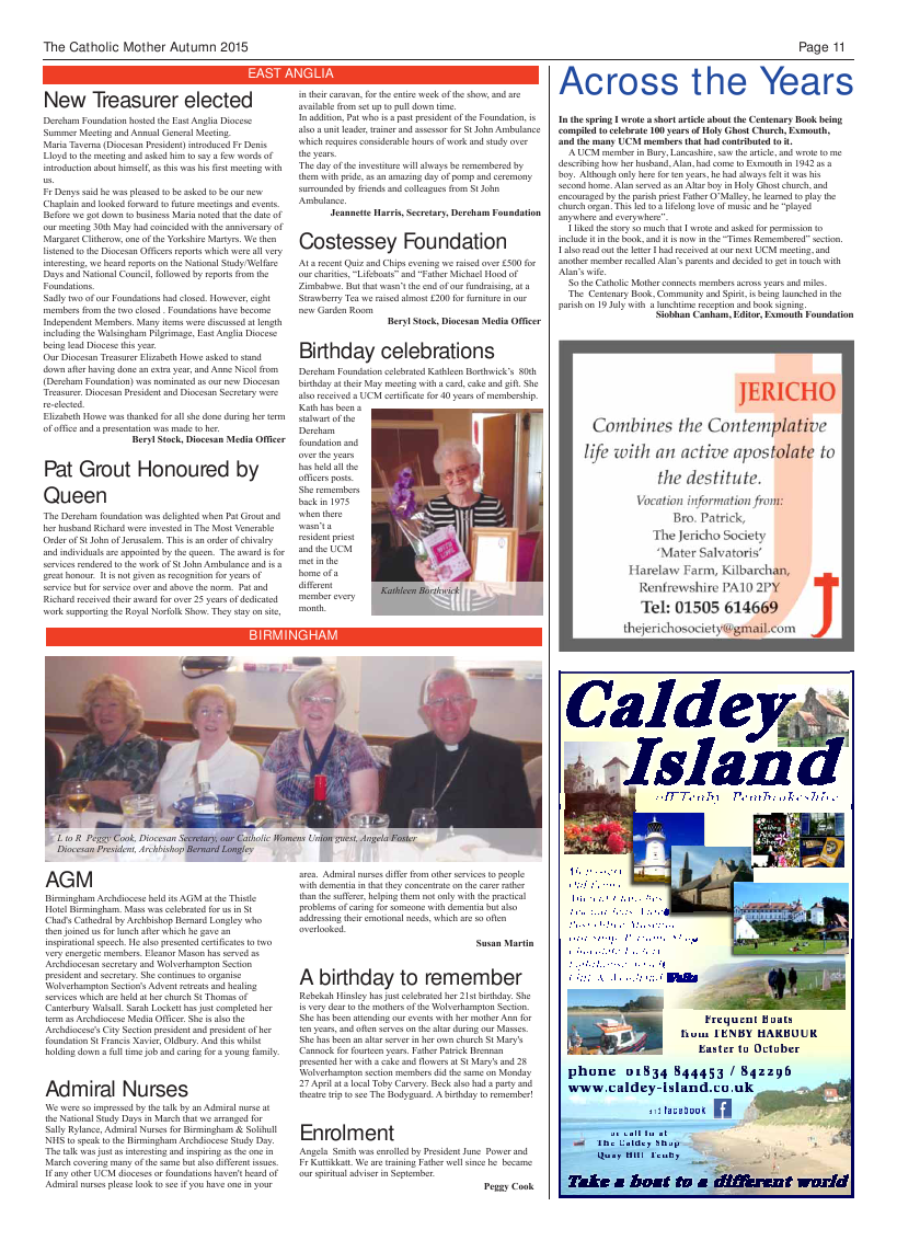 Autumn 2015 edition of the Catholic Mother (UCM)