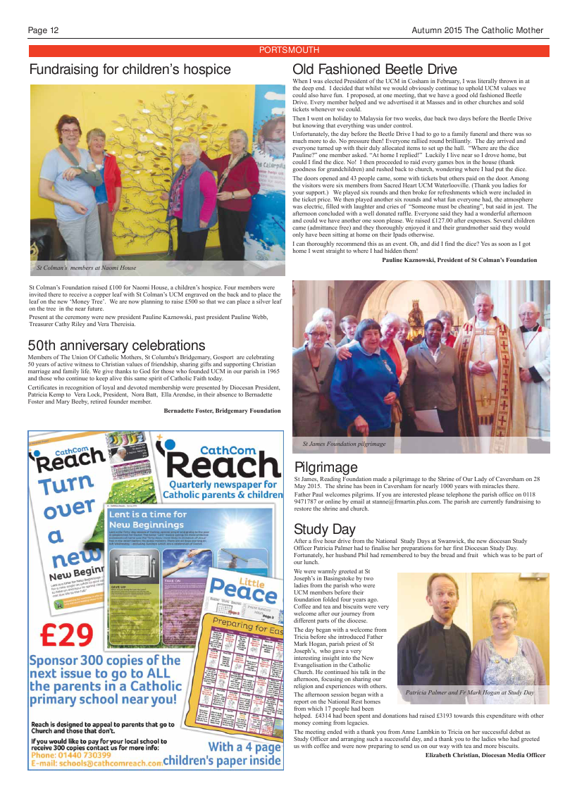 Autumn 2015 edition of the Catholic Mother (UCM)