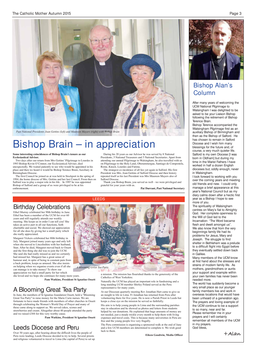 Autumn 2015 edition of the Catholic Mother (UCM)