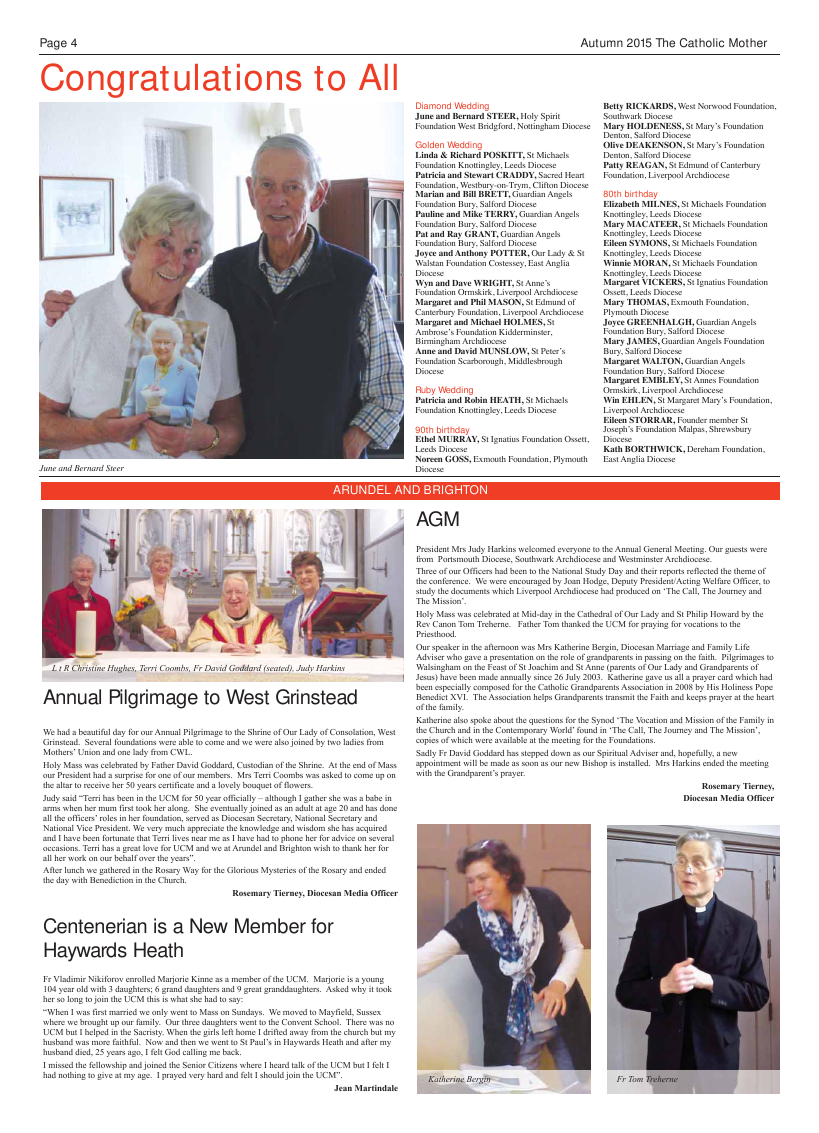 Autumn 2015 edition of the Catholic Mother (UCM)