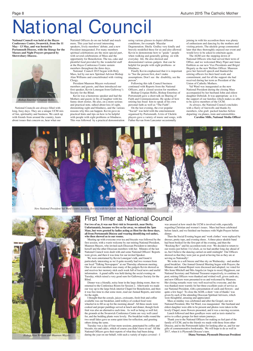 Autumn 2015 edition of the Catholic Mother (UCM)