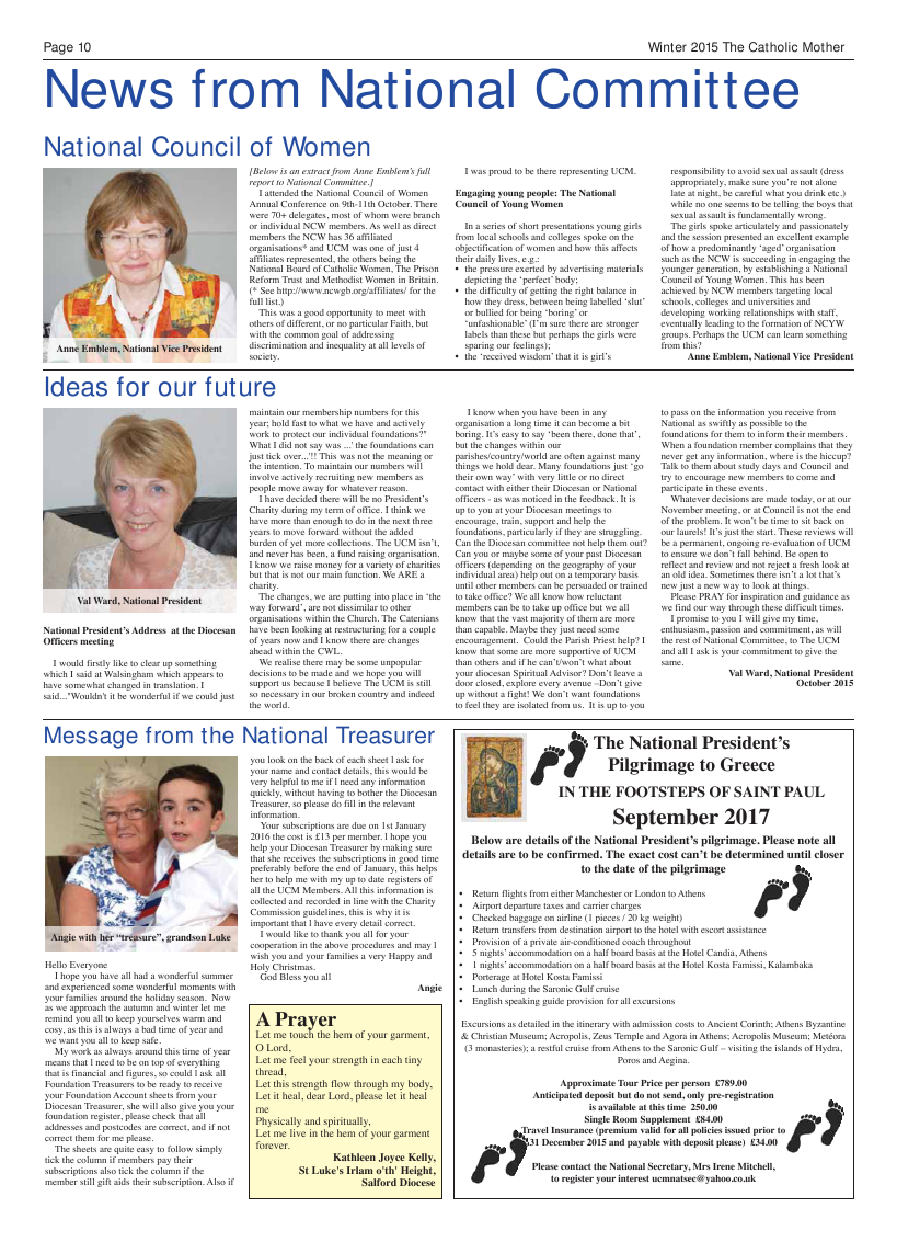 Christmas 2015 edition of the Catholic Mother (UCM)