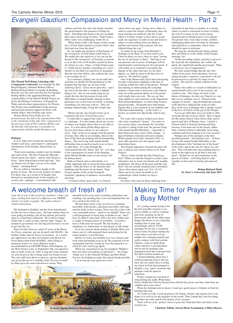 Christmas 2015 edition of the Catholic Mother (UCM)