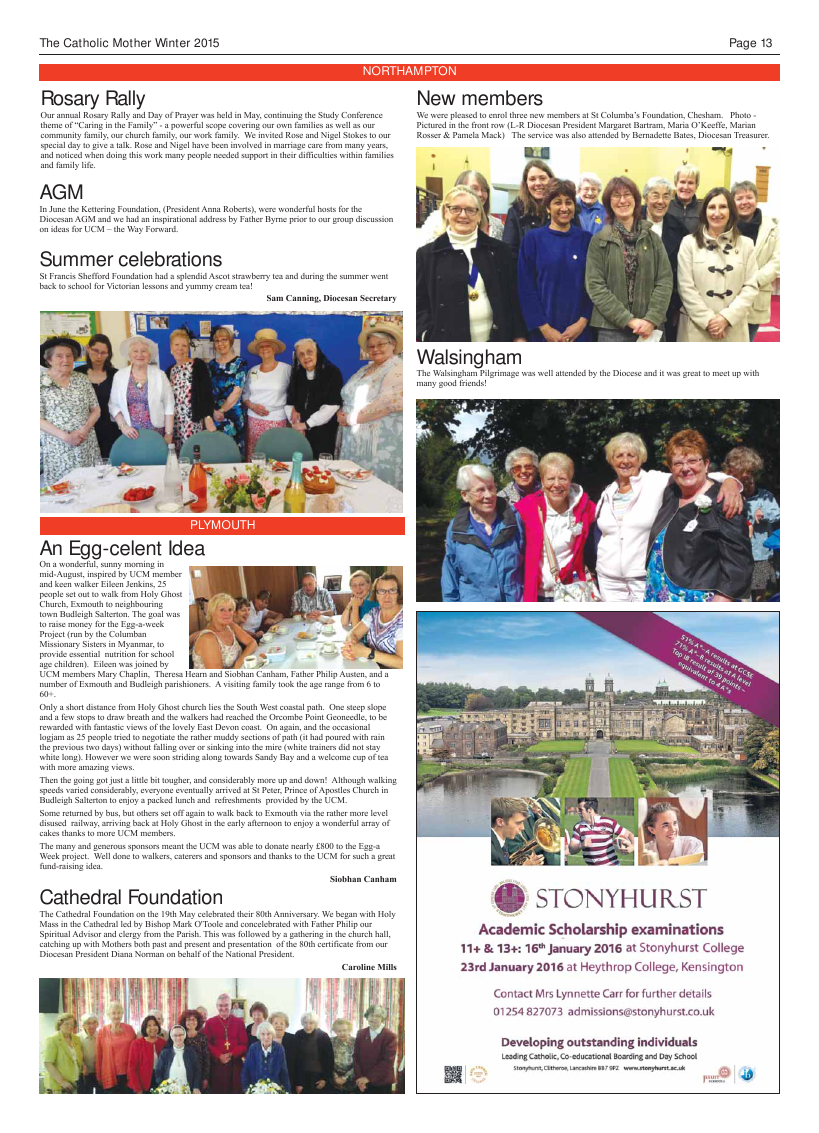 Christmas 2015 edition of the Catholic Mother (UCM)